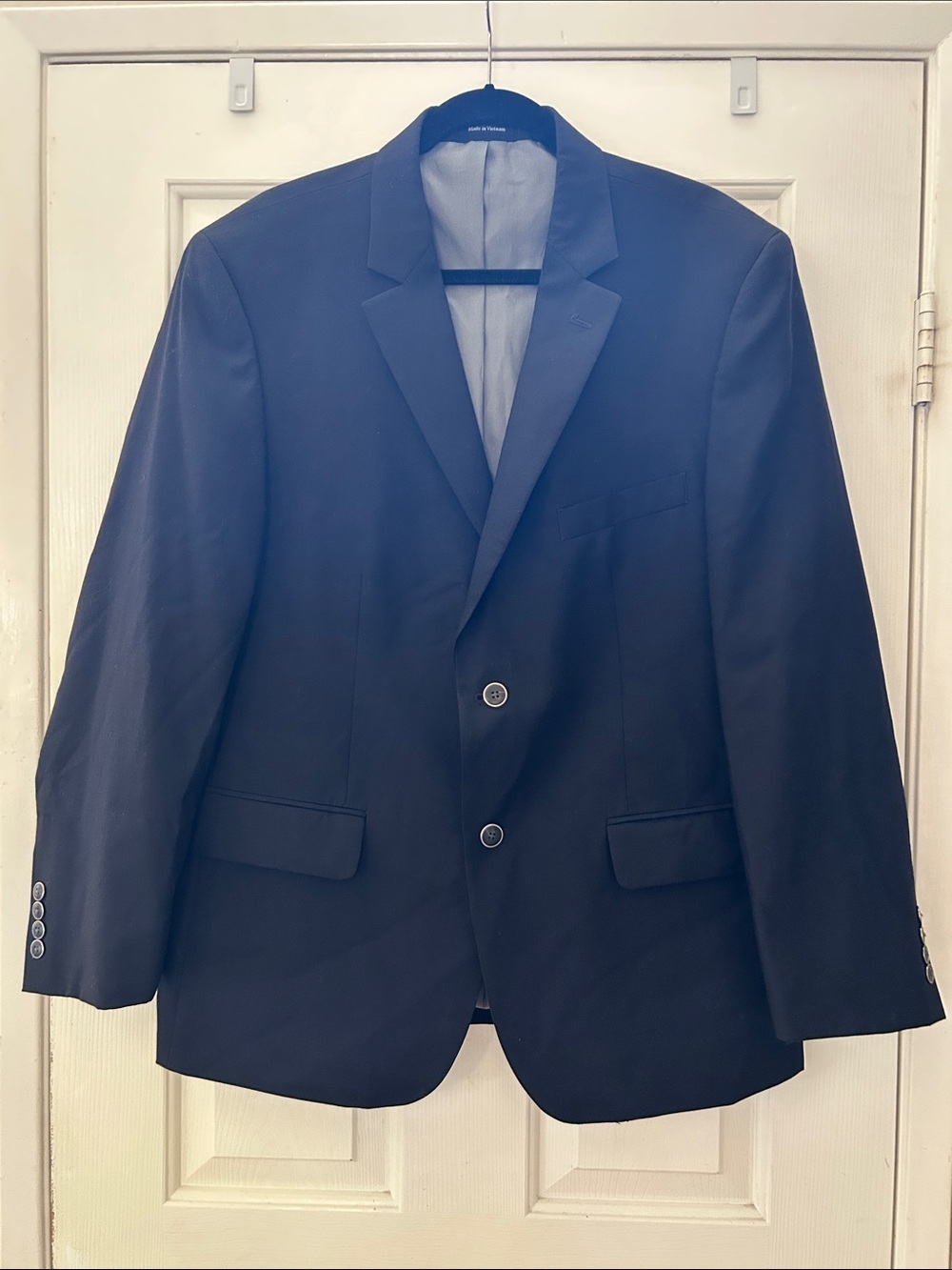 Pronto Uomo 46R Black Wool Blend Sport Coat Blazer 85% Wool Classic Two Button